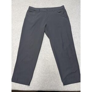 Lululemon Commission Pants Mens 38x27 Gray Woven Khakis Straight Leg Stretch